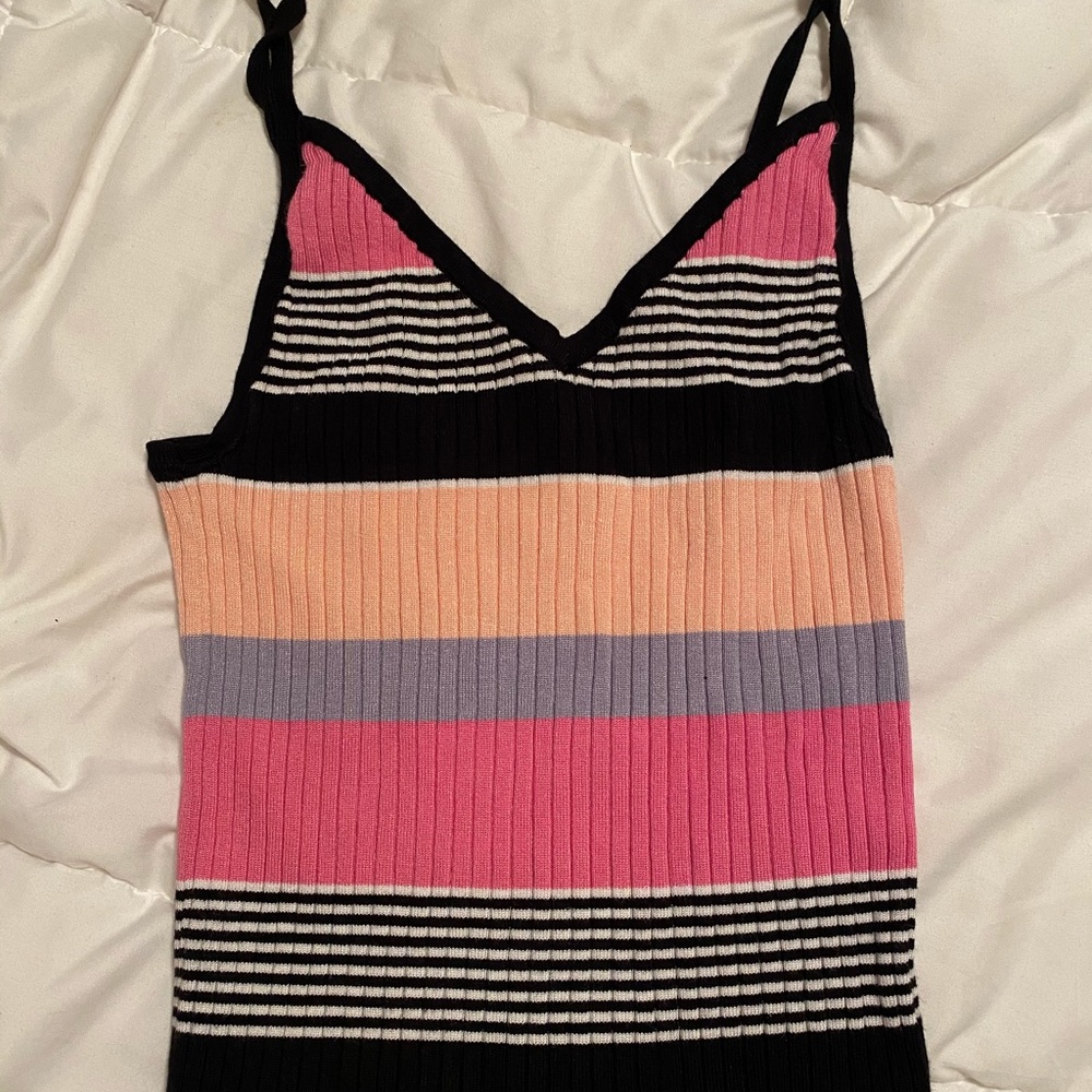 Kendall & Kylie striped tank top